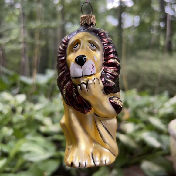 Kurt Adler WIZARD OF OZ Crying Cowardly Lion Holiday Ornament  Hand Blown Glass - Picture 4 of 10